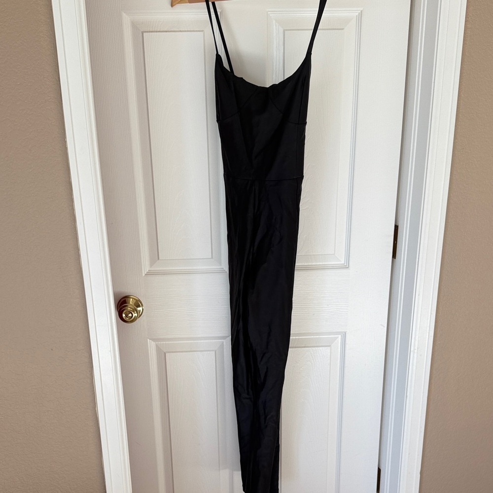 We wore what Elegant Black Spaghetti Strap Jumpsuit